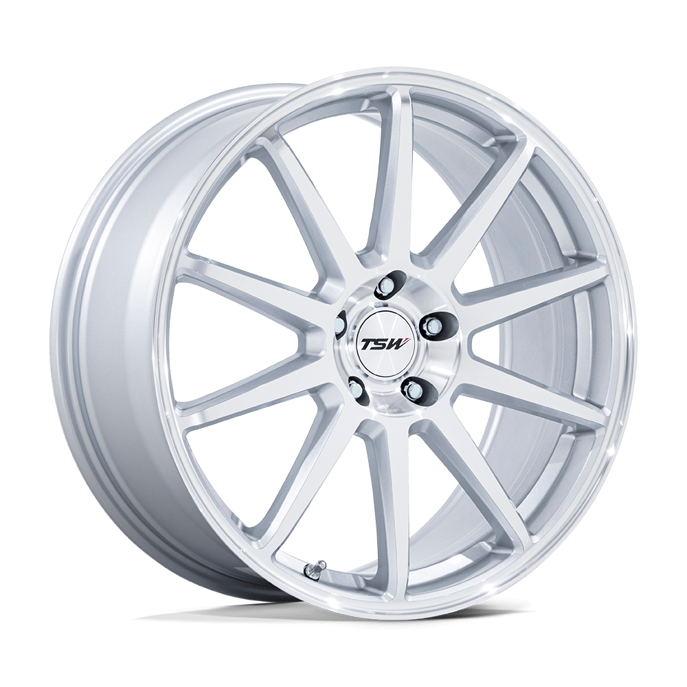 TSW TW004 CANARD 19x8.5 25 5x120 GLOSS SILVER W/ MACHINED FACE