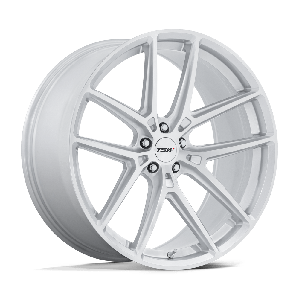 TSW TW006 IMOLA 19X8.5 35 5X100 GLOSS SILVER W/ MACHINED FACE