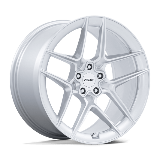 TSW TW008 SLIPSTREAM 20X10.5 38 5X120 GLOSS SILVER W/ MACHINED FACE