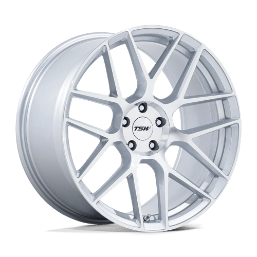 TSW 002 - 18X9.5 25mm 5X114.3 GLOSS SILVER MACHINED Wheel | TW002SD18951225