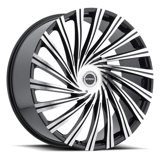STRADA S49 TORNADO 24X10 30MM 6X135/6X139.7 GLOSS BLACK MACHINED | S49460730GBM
