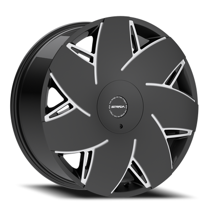 STRADA S67 TURBINA 22X9 24MM 6X135/6X139.7 GLOSS BLACK MILLED | S6729060724GBML