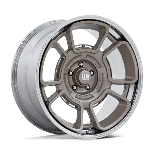 Us Mag 1Pc UC147 FLAGSTAFF - 20x8.5 1mm 5x127 PEWTER W/ CHROME LIP Wheel | UC147AP20855001