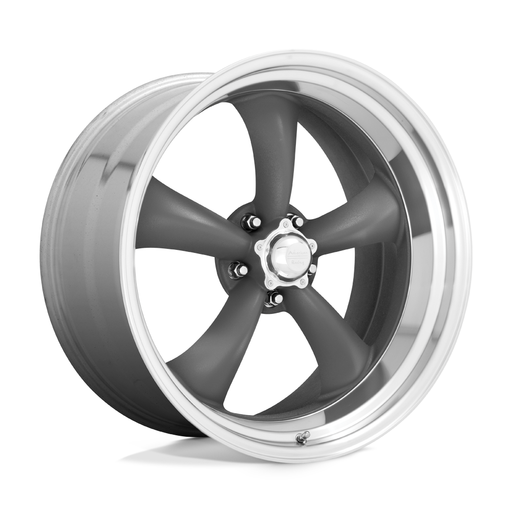 American Racing Vintage VN215 CLASSIC TORQ THRUST II - 18x7 6mm 5x114.3 MAG GRAY W/ MACHINED LIP Wheel | VN2158765