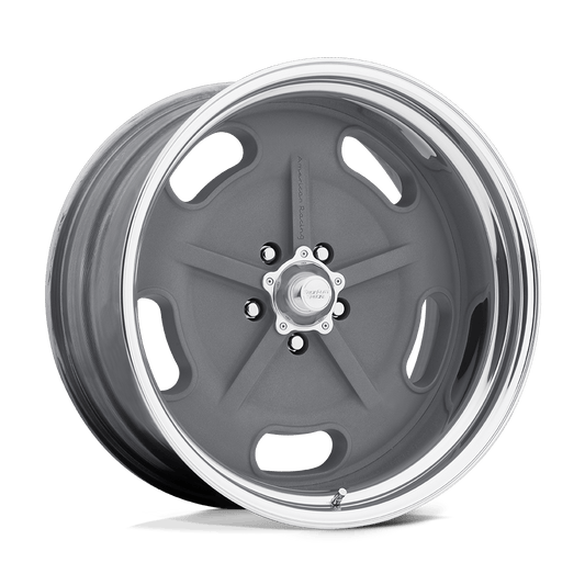American Racing Vintage VN470 SALT FLAT - 18x8 0mm 5x139.7 MAG GRAY W/ POLISHED BARREL Wheel | VN470887645