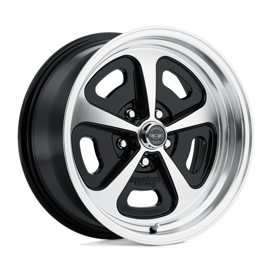 American Racing Vintage VN501 500 MONO CAST - 17x8 0mm 5x120.65 GLOSS BLACK MACHINED Wheel | VN50178034500