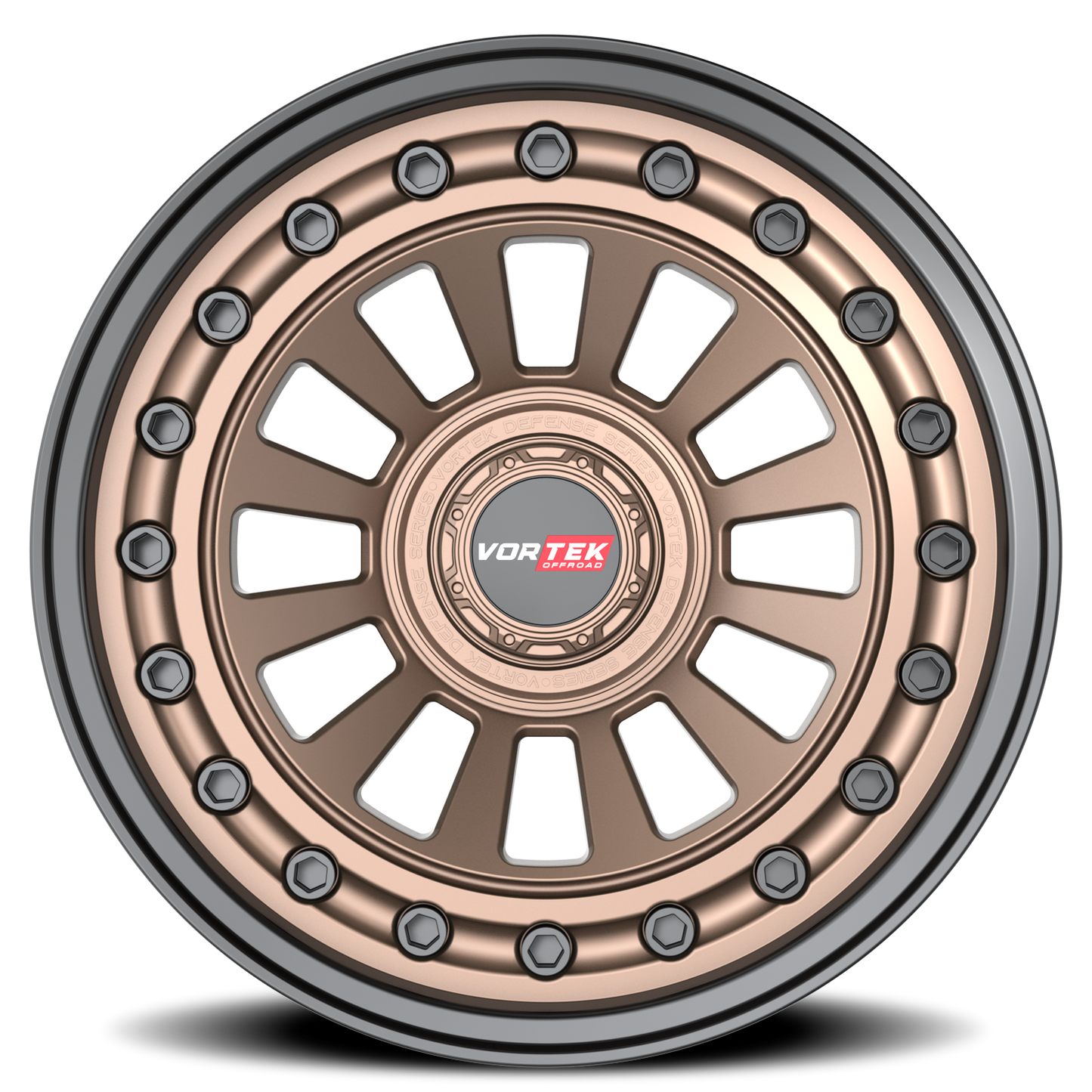VORTEK VRD-702 17X9 12 6X135/6X139.7 MATTE BRONZE WITH BLACK BOLTS & LIP