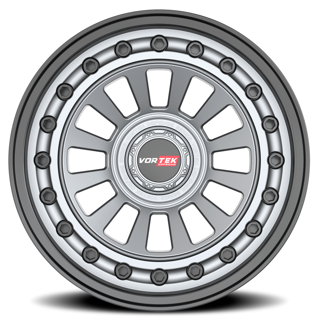 VORTEK VRD-702 20X9.5 12 6X135/6X139.7 MATTE GUNMETAL WITH BLACK BOLTS ...