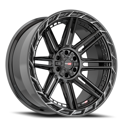 VORTEK VRP-501 20X9 0 5X139.7/5X150 BLACK DIAMOND CUT RING WITH DARK TINT