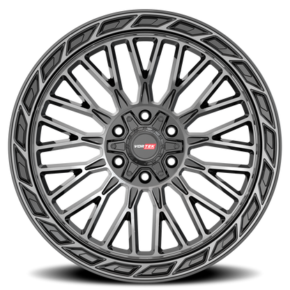 VORTEK VRP-502 20X9 0 6X135/6X139.7 BLACK DIAMOND CUT WITH DARK TINT