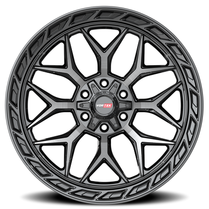 VORTEK VRP-504 20X9 18 6X135/6X139.7 BLACK DIAMOND CUT WITH DARK TINT
