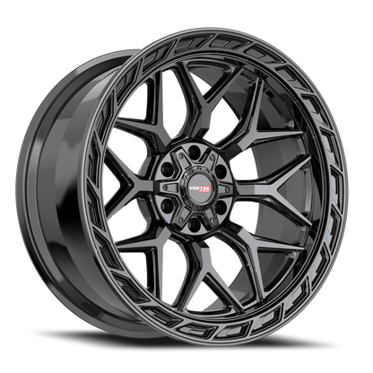 VORTEK VRP-504 20X9 12 5X127/5X139.7 GLOSS BLACK