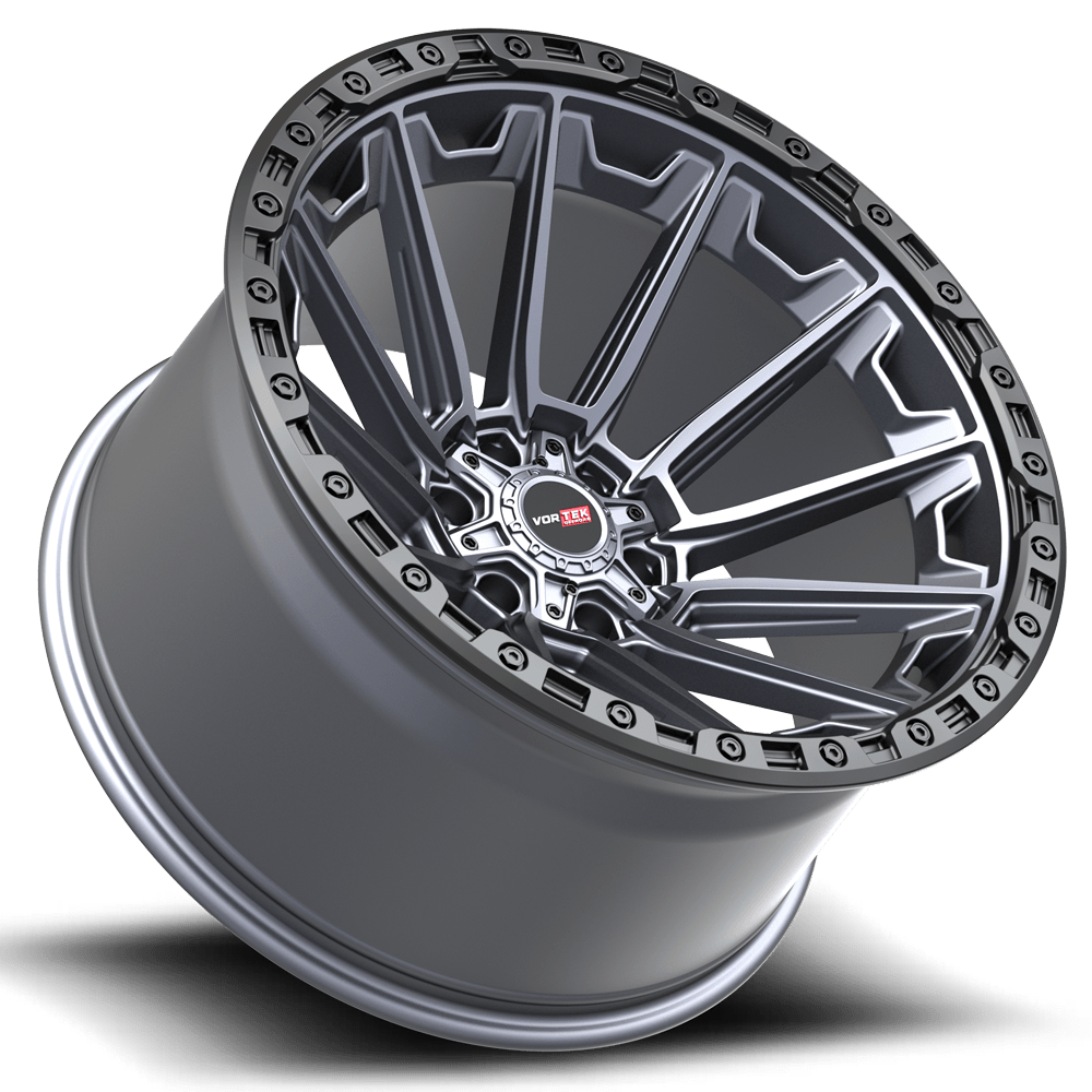 Vortek VRT-601-R 17x9 0 6x135/6x139.7 Matte Titanium With Black Bead Ring 601179570MTBR-R
