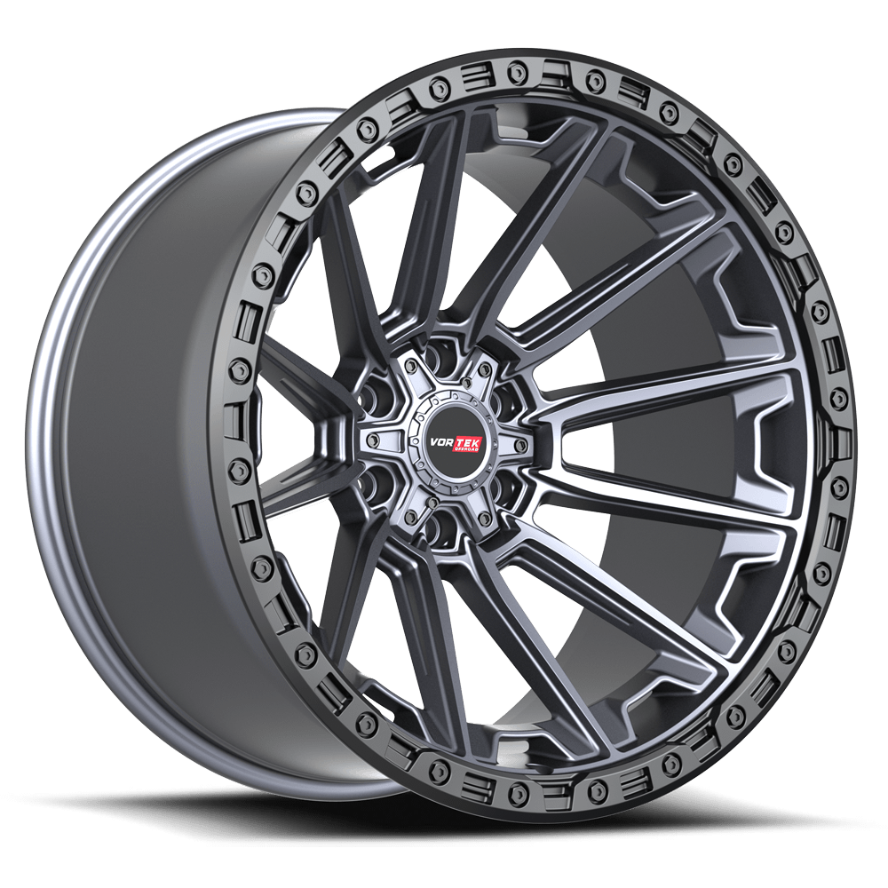 Vortek VRT-601-R 17x9 0 6x135/6x139.7 Matte Titanium With Black Bead Ring 601179570MTBR-R
