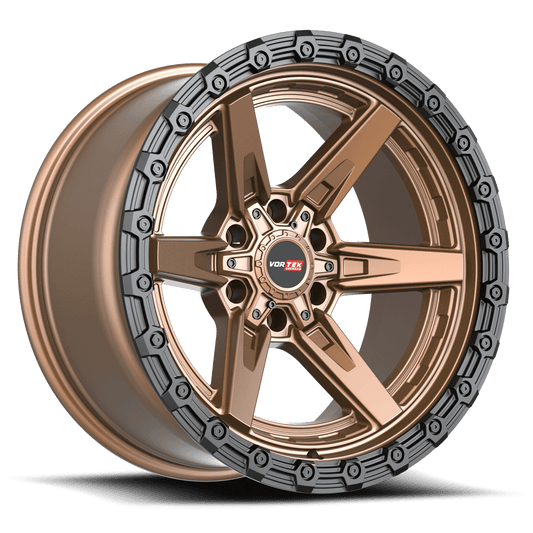 Vortek VRT-602-R 17x9 -12 6x135/6x139.7 Matte Bronze With Black Bead Ring 60217957-12MZBR-R