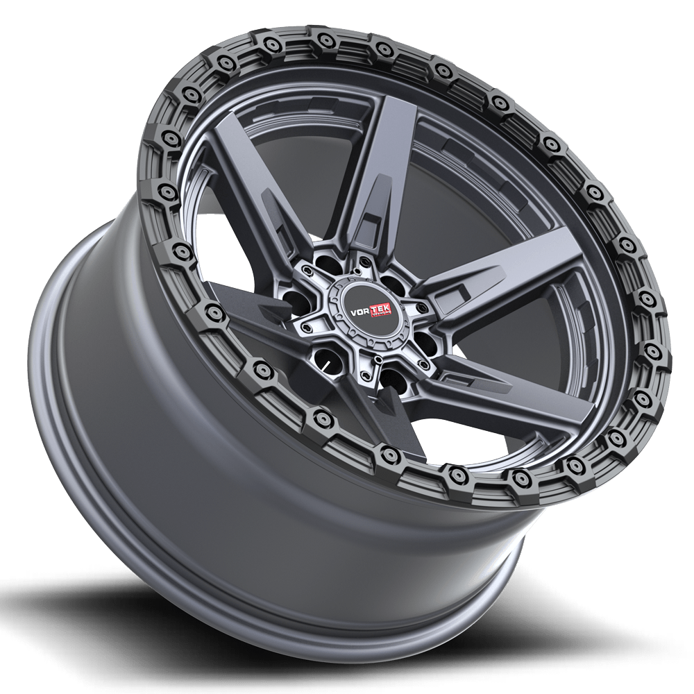 Vortek VRT-602-R 17x9 0 6x135/6x139.7 Matte Titanium With Black Bead Ring 602179570MTBR-R
