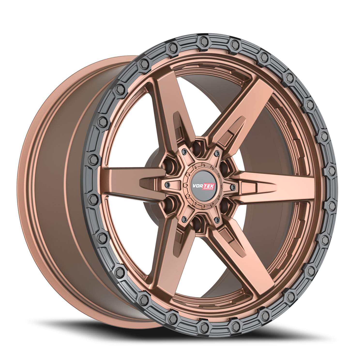 VORTEK VRT-602 20X9 0 6X135/6X139.7 MATTE BRONZE WITH BLACK BEAD RING