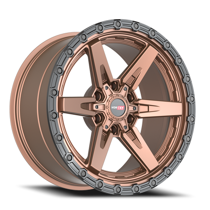 VORTEK VRT-602 18X9 12 6X135/6X139.7 MATTE BRONZE WITH BLACK BEAD RING