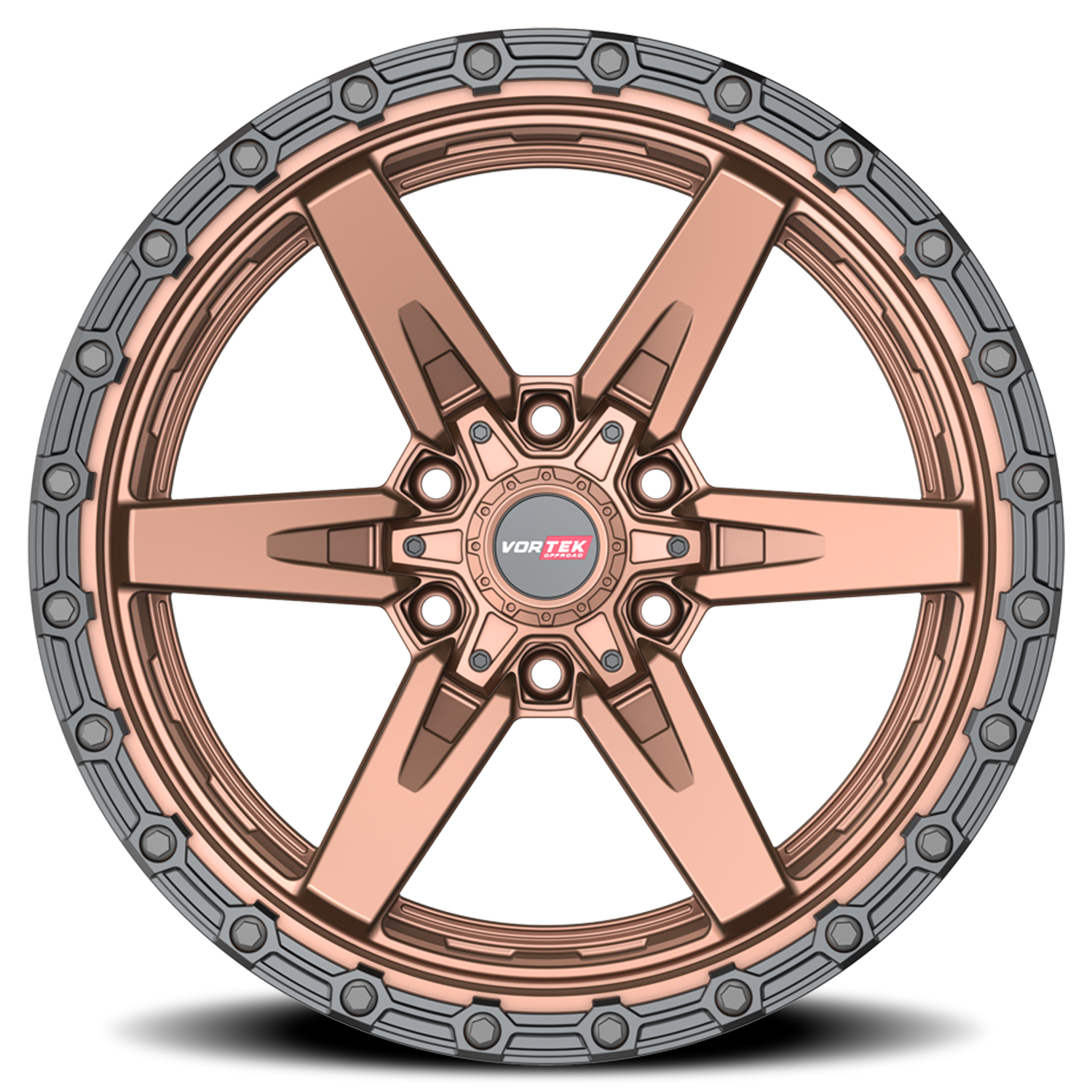 VORTEK VRT-602 18X9 -12 6X135/6X139.7 MATTE BRONZE WITH BLACK BEAD RING