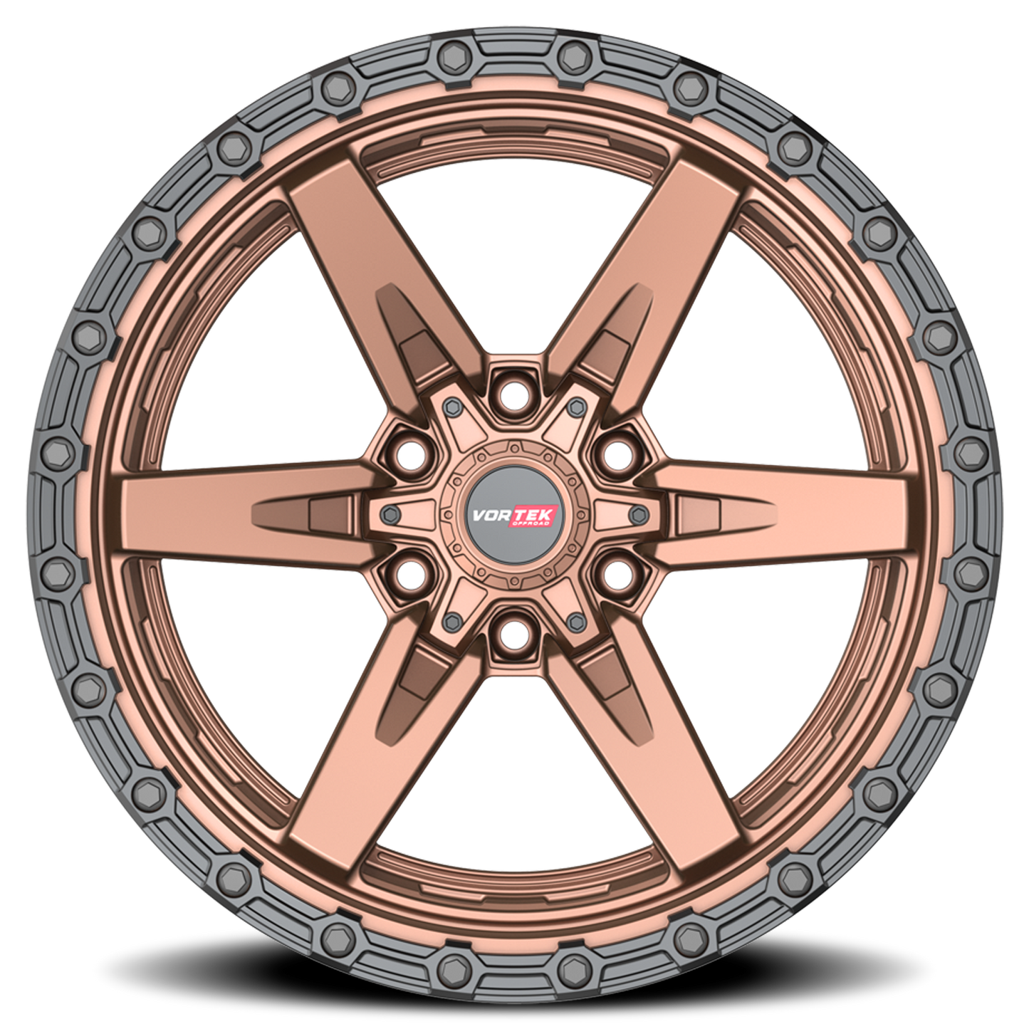 VORTEK VRT-602 17X9 0 6X135/6X139.7 MATTE BRONZE WITH BLACK BEAD RING