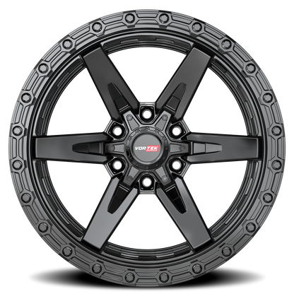 VORTEK VRT-602 20X9 12 6X135/6X139.7 SATIN BLACK