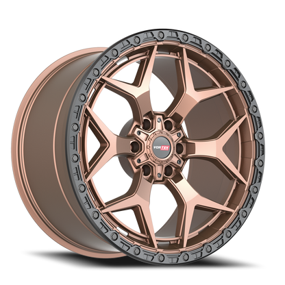 VORTEK VRT-603 17X9 0 6X135/6X139.7 MATTE BRONZE WITH BLACK BEAD RING