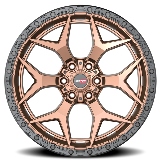 VORTEK VRT-603 17X9 -12 6X135/6X139.7 MATTE BRONZE WITH BLACK BEAD RING