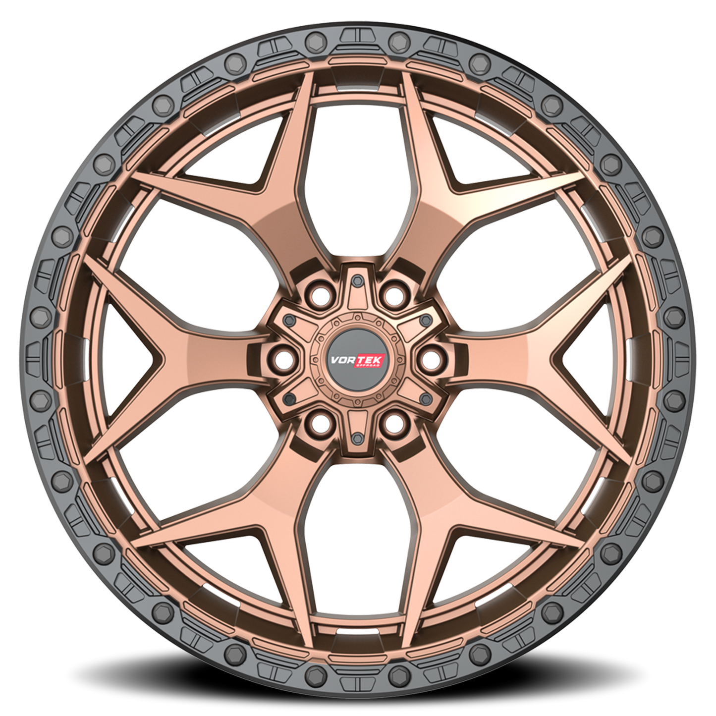 VORTEK VRT-603 17X9 0 6X135/6X139.7 MATTE BRONZE WITH BLACK BEAD RING