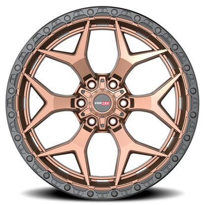 VORTEK VRT-603 22X12 -44 6X135/6X139.7 MATTE BRONZE WITH BLACK BEAD RING