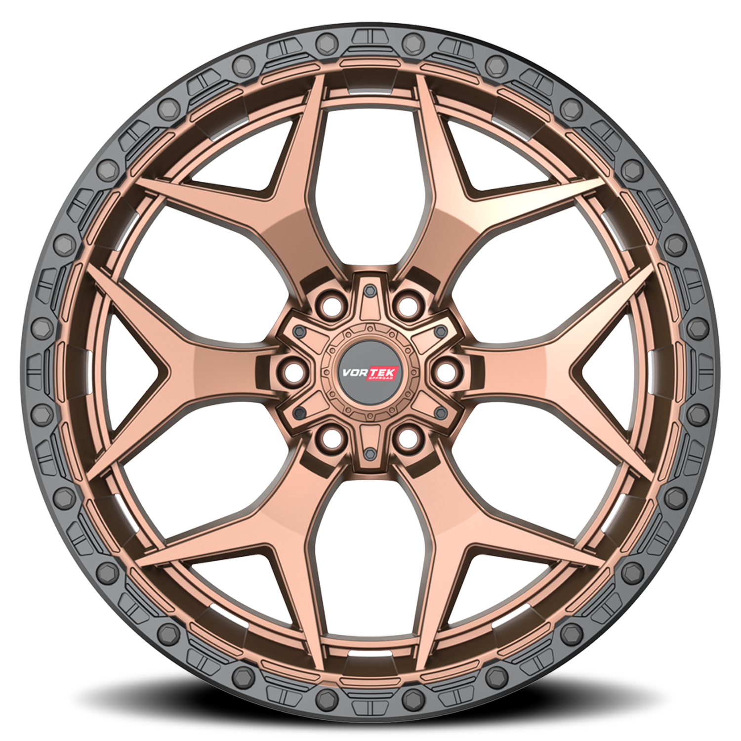 VORTEK VRT-603 20X10 -24 6X135/6X139.7 MATTE BRONZE WITH BLACK BEAD RING