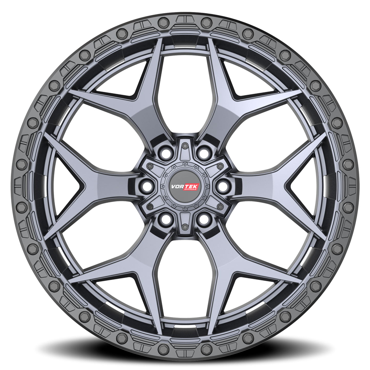 VORTEK VRT-603 20X9 0 6X135/6X139.7 MATTE TITANIUM WITH BLACK BEAD RING