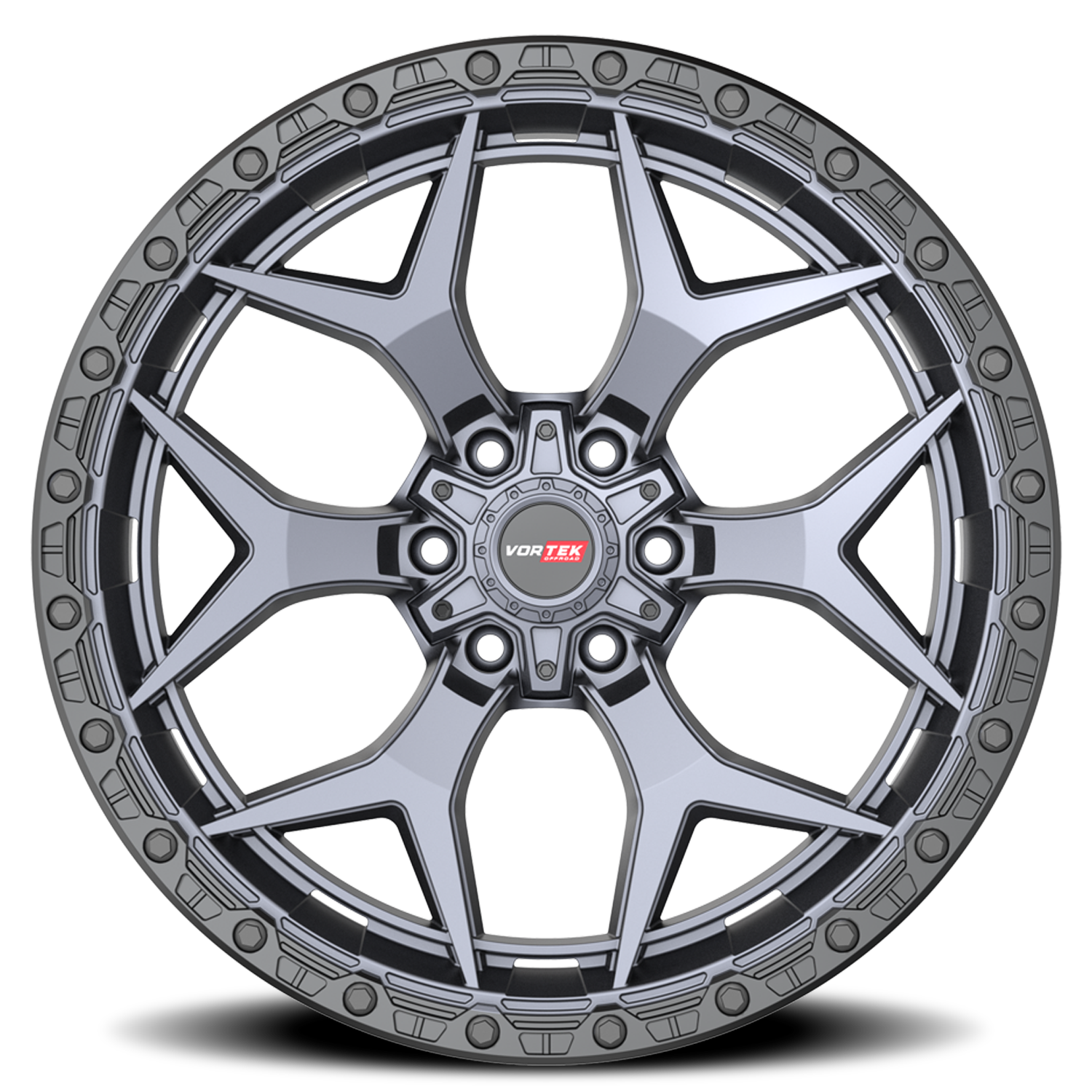 VORTEK VRT-603 20X9 0 6X135/6X139.7 MATTE TITANIUM WITH BLACK BEAD RING