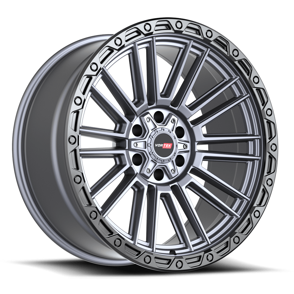 VORTEK VRT-604 18X9 18 5X139.7/5X150 MATTE TITANIUM WITH BLACK BEAD RING