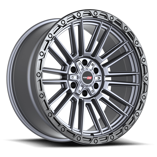VORTEK VRT-604 18X9 0 5X127/5X139.7 MATTE TITANIUM WITH BLACK BEAD RING