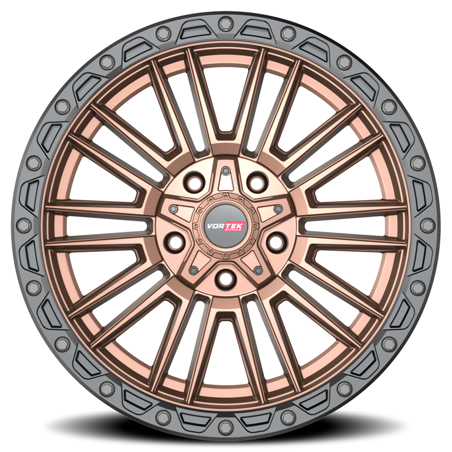 VORTEK VRT-604 22X10 -18 5X127/5X139.7 MATTE BRONZE WITH BLACK BEAD RING