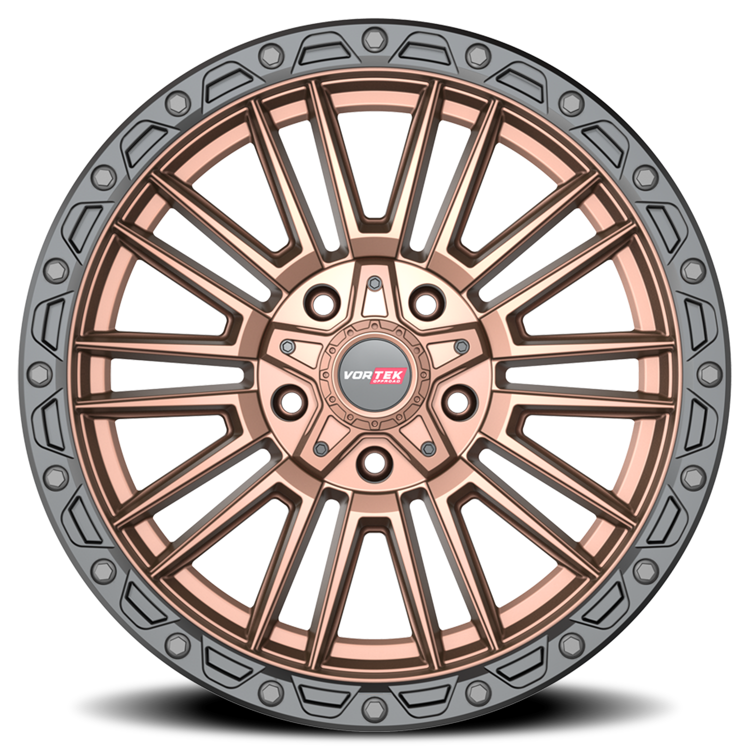 VORTEK VRT-604 22X10 -18 5X127/5X139.7 MATTE BRONZE WITH BLACK BEAD RING