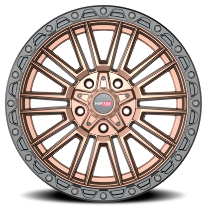 VORTEK VRT-604 22X10 -18 5X127/5X139.7 MATTE BRONZE WITH BLACK BEAD RING
