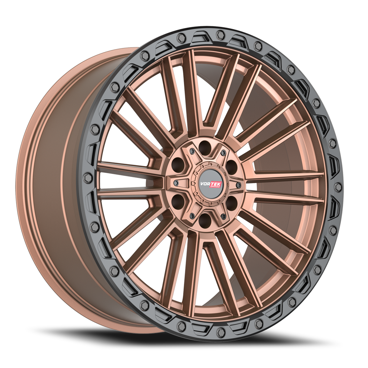 VORTEK VRT-604 20X9.5 0 6X135/6X139.7 MATTE BRONZE WITH BLACK BEAD RING