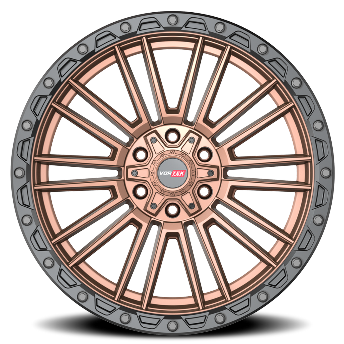 VORTEK VRT-604 22X10 -18 6X135/6X139.7 MATTE BRONZE WITH BLACK BEAD RING