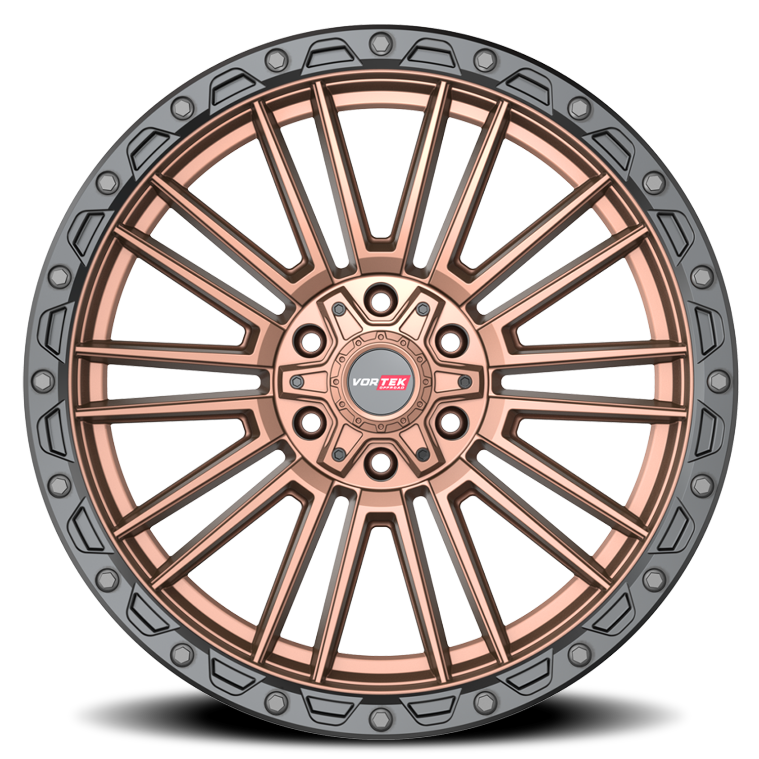 VORTEK VRT-604 22X10 -18 6X135/6X139.7 MATTE BRONZE WITH BLACK BEAD RING