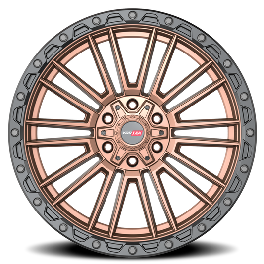 VORTEK VRT-604 22X10 -18 6X135/6X139.7 MATTE BRONZE WITH BLACK BEAD RING