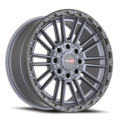 VORTEK VRT-604 22X10 -18 8X170/8X180 MATTE TITANIUM WITH BLACK BEAD RING