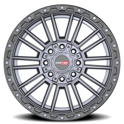 VORTEK VRT-604 22X10 -18 8X165.1/8X170 MATTE TITANIUM WITH BLACK BEAD RING