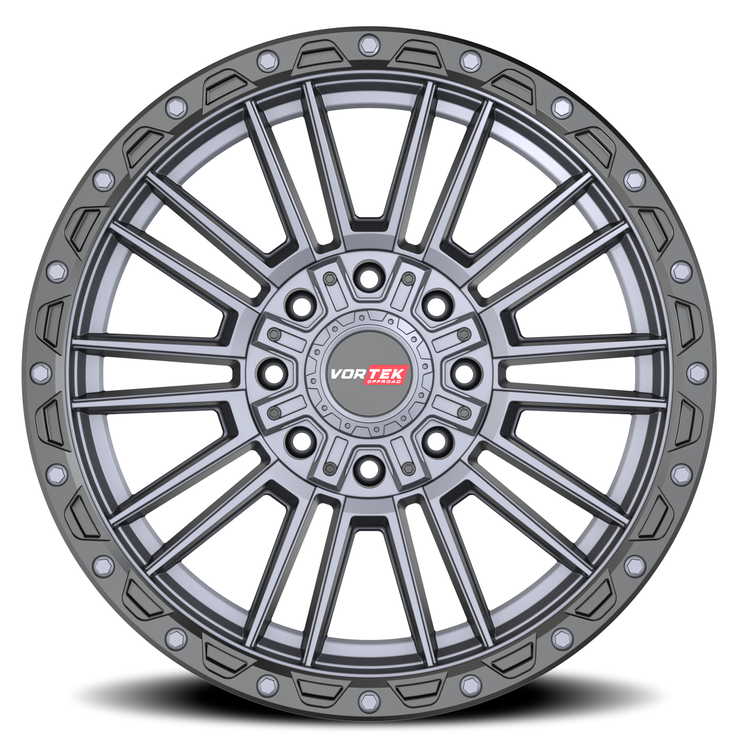 VORTEK VRT-604 22X10 -18 8X170/8X180 MATTE TITANIUM WITH BLACK BEAD RING