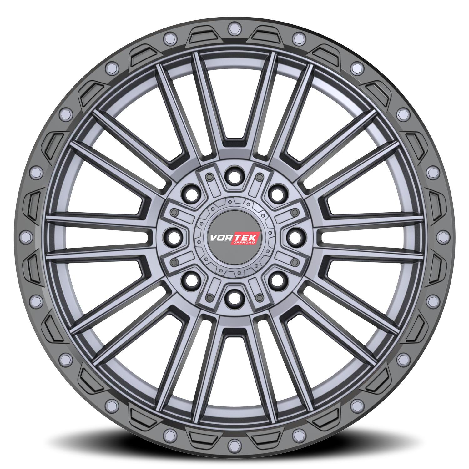 VORTEK VRT-604 22X10 -18 8X170/8X180 MATTE TITANIUM WITH BLACK BEAD RING