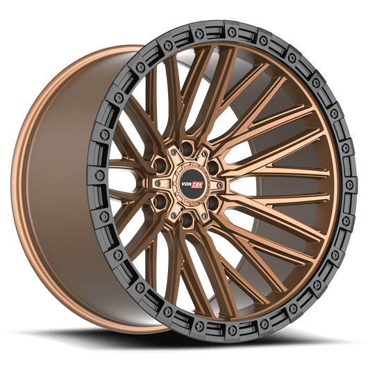 Vortek VRT-608-R 17x9 -12 6x135/6x139.7 Matte Bronze With Black Bead Ring 60817957-12MZBR-R