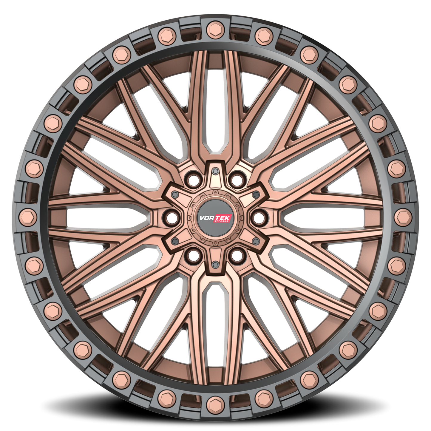 VORTEK VRT-608 20X10 -12 6X135/6X139.7 MATTE BRONZE WITH BLACK BEAD RING