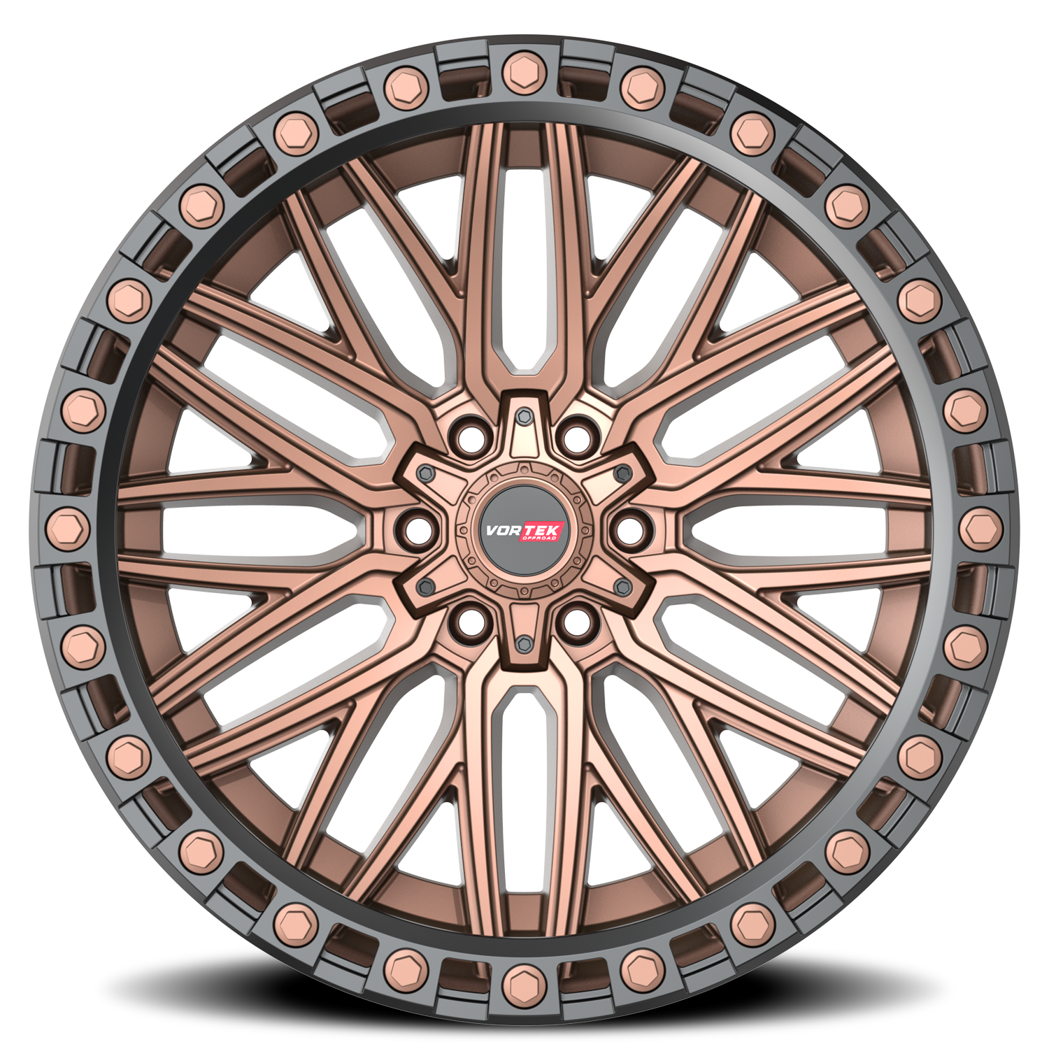VORTEK VRT-608 20X10 -12 6X135/6X139.7 MATTE BRONZE WITH BLACK BEAD RING
