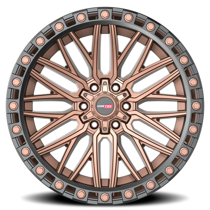 VORTEK VRT-608 20X10 -12 6X135/6X139.7 MATTE BRONZE WITH BLACK BEAD RING