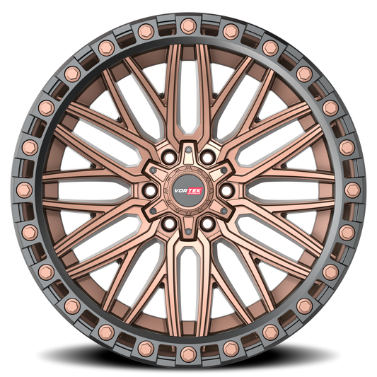 VORTEK VRT-608 20X10 -12 6X135/6X139.7 MATTE BRONZE WITH BLACK BEAD RING